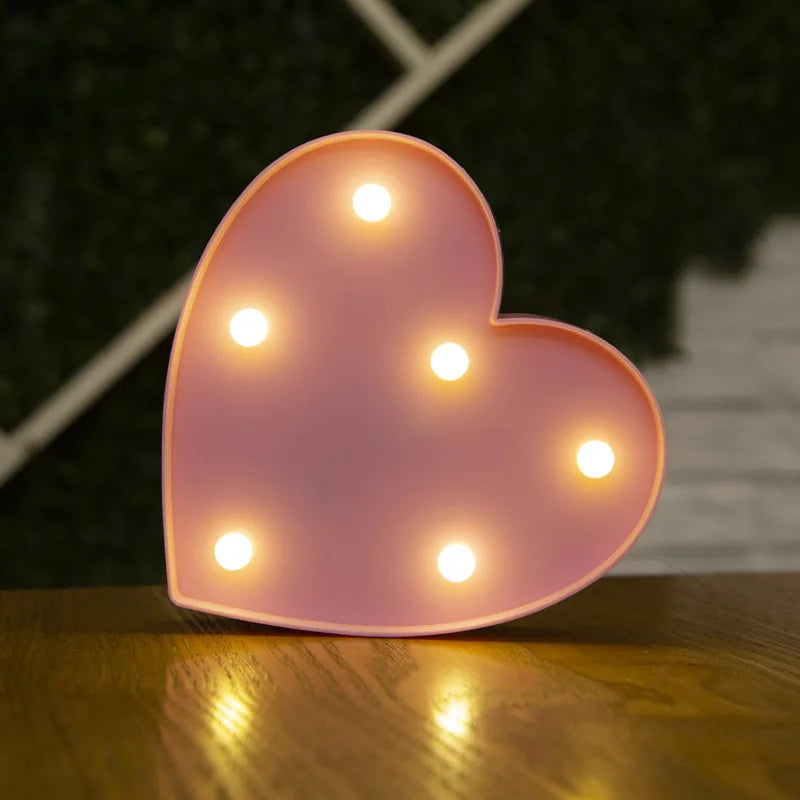 Luxury Alphabet Letter LED Lights Luminous Number Lamp  Battery Night Light for Home Wedding Birthday Christmas Party Decoration