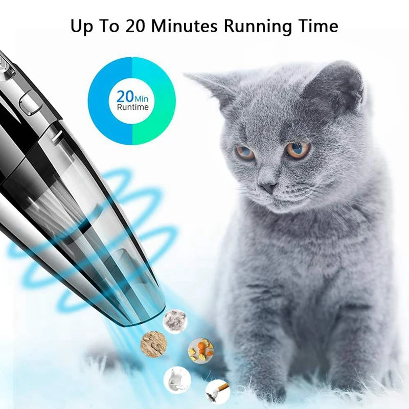 Wireless Handheld Vacuum Cleaner 120W Portable Cordless Cleaner Home Hand Vacuum Handy Super Strong Suction Vacuum For Home&Car