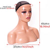 Female Mannequin Head With Shoulder Manikin Head Bust Wig Head Stand With Makeup For Wigs Display Necklace Free Earrings,Wig Cap