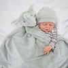Baby Plush Blankets Stroller Comforter Winter Newborn Bed Sheet Grey Elephants Kid Boy Girl Swaddle Wrap Cobertor Infantil Quilt