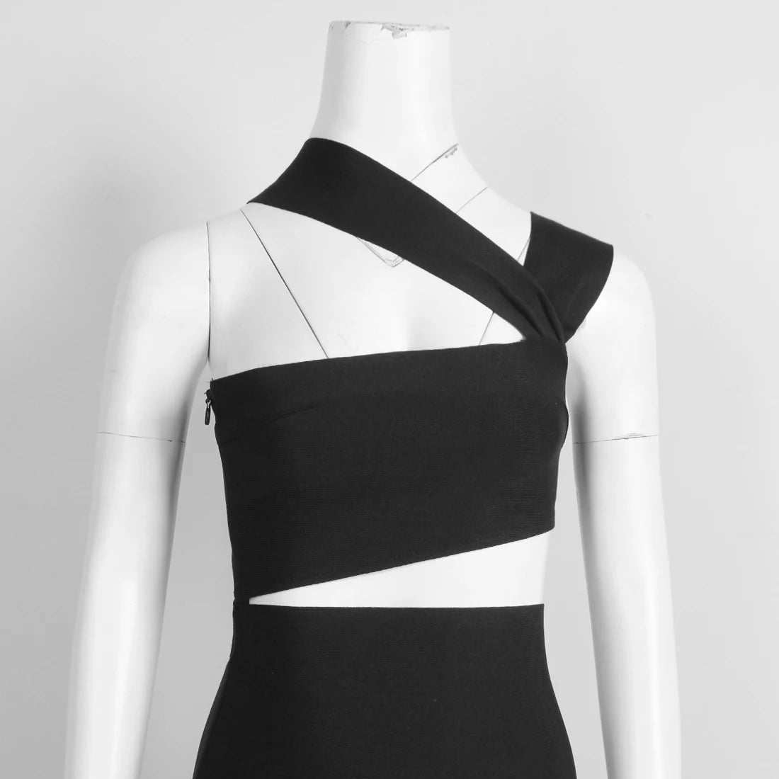 Women Summer Sexy Hollow Out Brown Midi Knee Length Bodycon Bandage Dress 2023 Designer Elegant Evening Party Dress Vestido