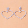 Stonefans Aesthetic Letter Earrings Designer Luxury for Women 2021 Fahsion Jewelry Rhinestone Designer Piercing Heart Earrings