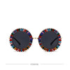 Luxury Brand Designer Round Diamond Sunglasses Women Fashion Vintage Party Travel Steampunk Sun Glasses Sexy Ladies Shades UV400