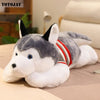 50-120cm Giant Dog Plush Toys Soft Stuffed Husky Long Pillow Cartoon Animal Doll Sleeping Cushion Home Bed Decor Kids Baby Gift