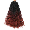 Goddess Faux Locs Crochet Hair Soft Curly Dreadlocks Hair Extensions Synthetic Braiding Hair Ombre Crochet Locs Wholesale Braids