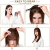 S-noilite 3g Air Bangs Wig Human Natural Black Brown Thin Invisible Fake Hairpiece Clip In Fringe Human Hair Extension For Women