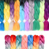 24'' 100G Synthetic Jumbo Braiding Hair Ombre Rainbow Hair Extensions Festival Jumbo Crochet Hair Weaving Box Braids Hairpieces