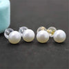 Natural Freshwater Pearl Stud Earrings Real 925 Sterling Sliver Earring Cultured White Pearl for Women Earring Jewelry Wholesale
