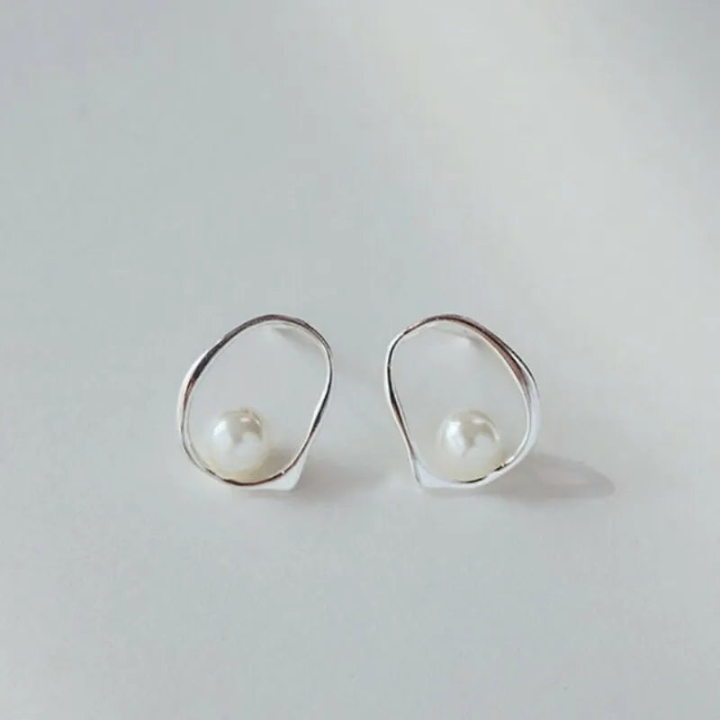 BF CLUB 925 Sterling Silver Sparckling Earrings For Women Trendy Earring Jewelry Prevent Allergy Party Accessories Gift