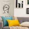Inyahome Velvet Waist Throw Pillow with Pompom Solid Color Decorative Cushio Pillow Pink Grey Green Solid Velvet Home Pillowcase
