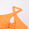 2022 Sleeveless Backless Hollow Out Bodycon Dress Summer Sexy Ruched Halter Mini Dresses Women Evening Dresses Party Club Outfit