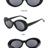 Kurt Cobain Retro Oval Sunglasses Man Vintage Fashion Brand Sun Glasses Classic White Black Lentes De Sol Mujer