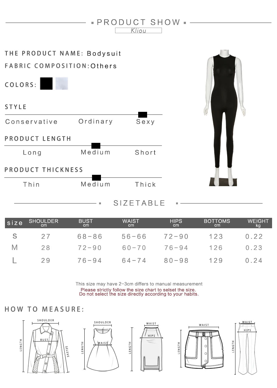kliou Pencil Jumpsuit Women Full Seasons Casual Fitness Sporty Playsuit Sleeveless Slim Activewear  All In One Jumpsuit Clothing