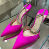 Luxury Crystal Sequined Women Pumps Elegant Thin High heels Spring Summer Fashion Chains Party Shoes Sexy Wedding Bridal Shoes