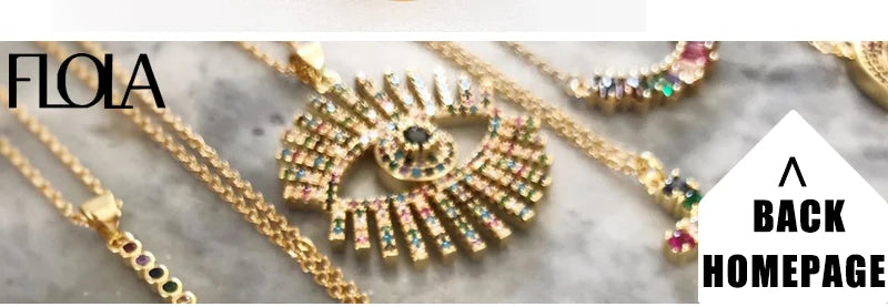 FLOLA Chunky Clear Crystal Initial Necklaces For Women Bubble Letter Necklace Custom Name Jewelry Birthday Gifts nkeb798