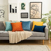 Inyahome Velvet Waist Throw Pillow with Pompom Solid Color Decorative Cushio Pillow Pink Grey Green Solid Velvet Home Pillowcase