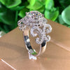 Huitan Aesthetic Design Women's Wedding Rings with Brilliant Cubic Zirconia Stone Graceful Proposal Engage Rings Fashion Jewelry