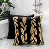 European Classical Bronzing Gold Foil Cushion Decorative Pillow Golden Leaves Home Decor Sofa Throw Pillow Almofadas Decorativas