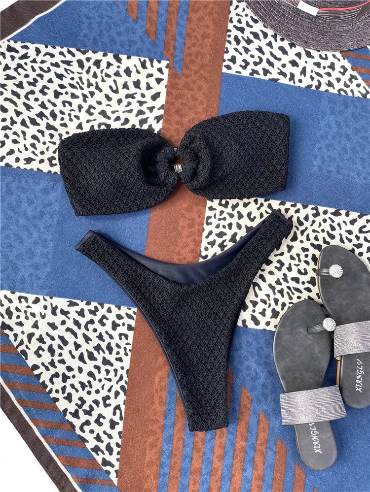 Cikini 2024 Custom Two Piece Brazilian Thong Beachwear High Quality Quick Dry Swimwear Women Sexy Bikini
