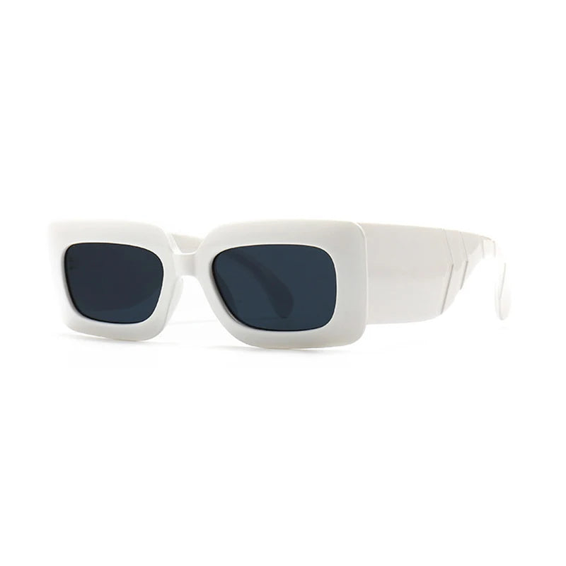 RUOBO Brand Designer Small Rectangle Pythons Grain Sunglasses For Women's Retro Lady Fashion Outdoor Sun Glasses Oculos De Sol