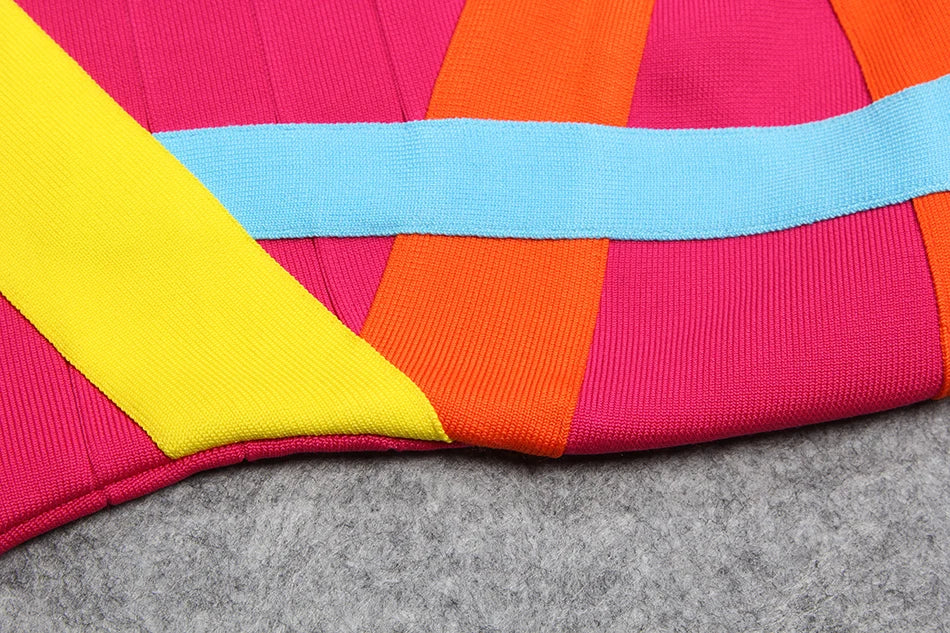 2025 New Women Sexy Spaghetti Strap Rayon HL Elastic Celebrity Bandage Dress Bodycon Mini Club Evening Party Dresses Drop Ship