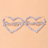 Stonefans Aesthetic Letter Earrings Designer Luxury for Women 2021 Fahsion Jewelry Rhinestone Designer Piercing Heart Earrings