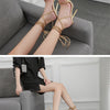 Summer 12CM Gladiator Heels Sandals For Women Fashion Pointed Open Toe Lace-Up Stiletto Ladies Strappy Wedding Shoes Black Red