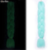 Glowing Synthetic Jumbo Crochet Braids Hair Pure Color Fluorescent Green Shining In Darkness Crochet Braiding Hair Extensions