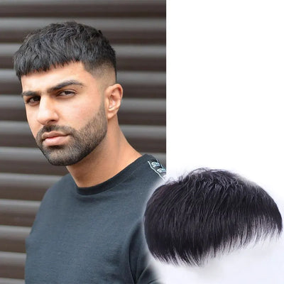 Kurze Perücken für Männer, schwarze Herrenperücke, synthetisches Naturhaar für junge Männer mit Haarausfall, dünnes Haar, Kurzhaarschnitt-Stil PAGEUP