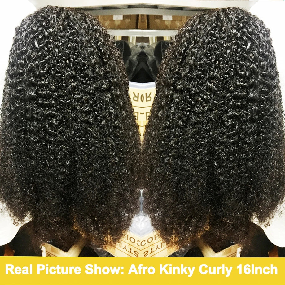 Brazilian Kinky Curly Headband Wig Human Hair 8-30 Inch Remy Kinky Curly Human Hair Wigs For Women 180% Density Full Machine Wig