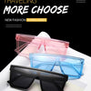 15 colors Flat Top Sunglasses Men Women Brand Designer Square Shades Gradient Sun Glasses Men Cool One Piece UV400 Mirror