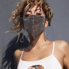 2024 NEW Crystal Masquerade Face Jewelry Women Party Accessories Fashion Fishing Net Metal Rhinestone Sequined Veil Body Jewel