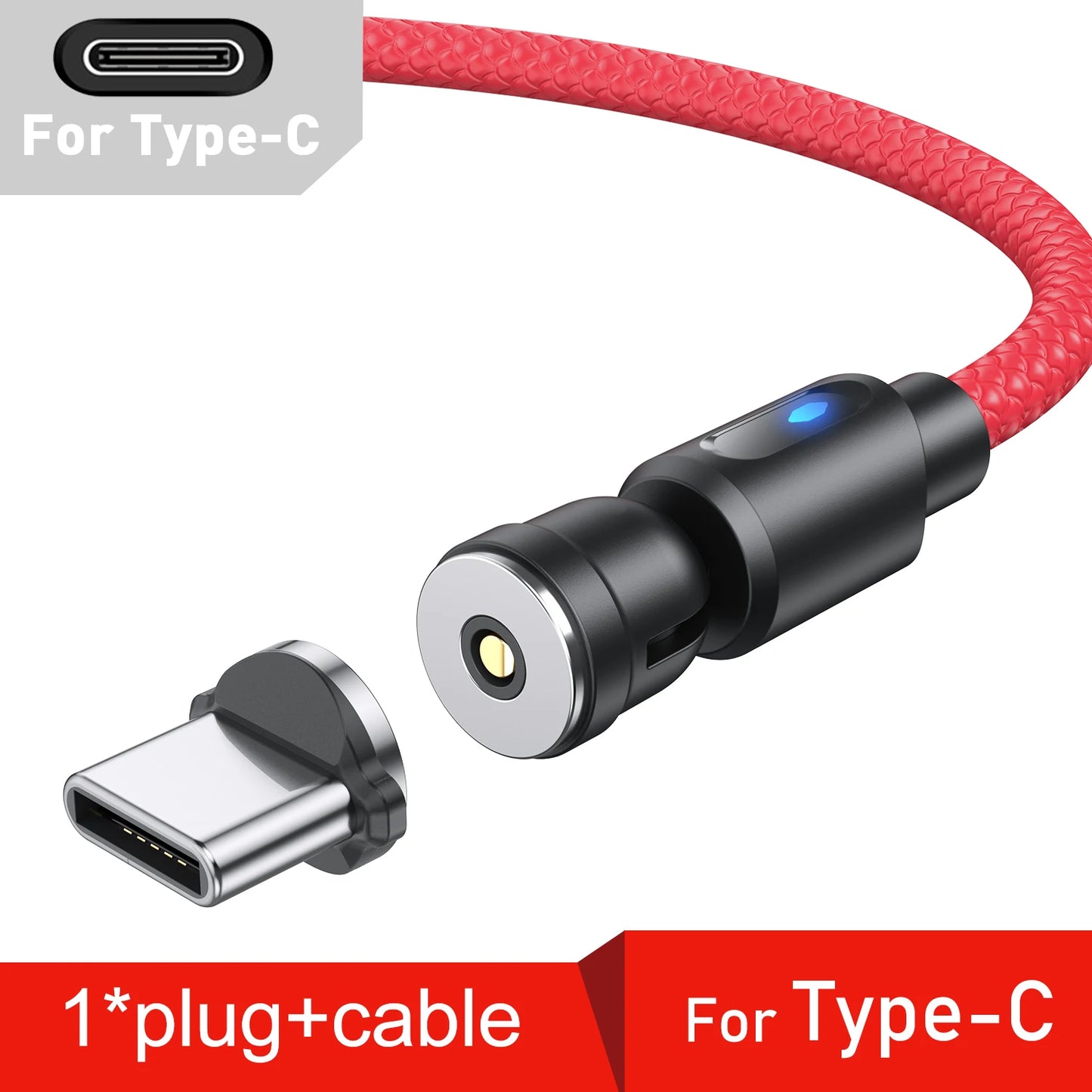 Lovebay Magnetic Cable USB Type C Cable 2.4A 540 Rotate Micro Charger 0.5M 1M 2M Charging Cable For iPhone 13 12 Xiaomi Huawei