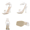 Eilyken New Women Sandals 2025 Summer Sexy Perspex Crystal High Heels Party Wedding Shoes Square Toe Pearls String Bowknot Pumps