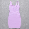 Quality Fuchsia Red Bandage Dress 2023 For Girl SweetHeart Mini Pencil Slim Dress Bodycon XL Purple Black White Party Vestidos