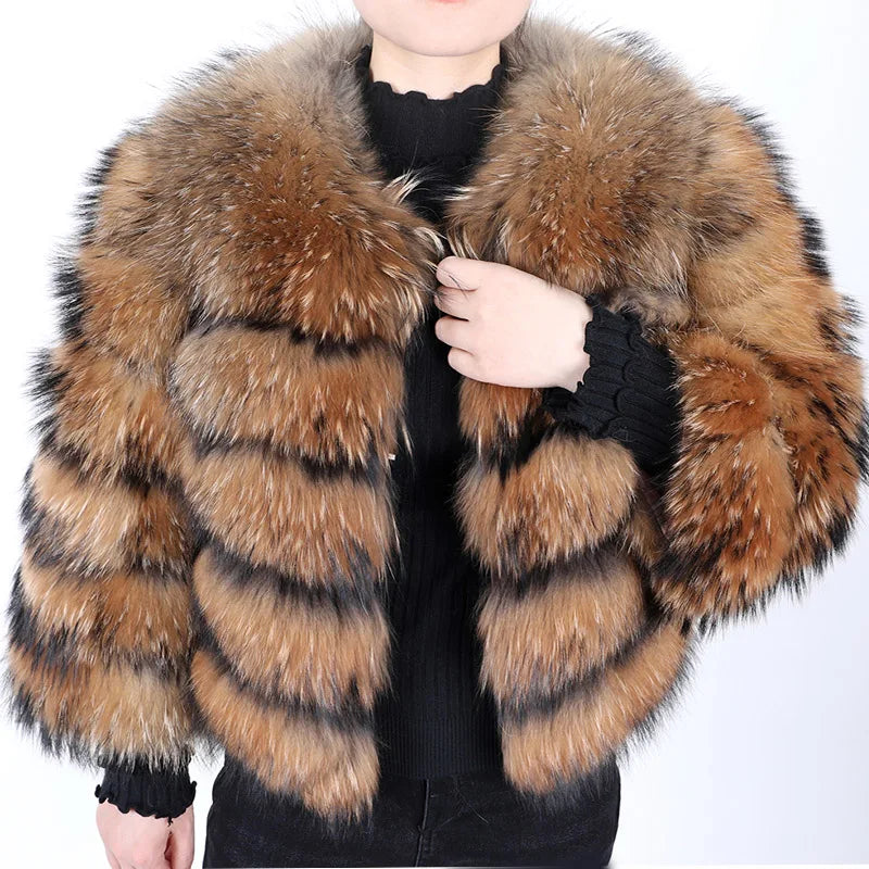 Maomaokong 2025 Natural Real Fox Fur Coat Women Winter Warm Luxury Fur Jacket Detachable Long Sleeves Female Vest Furry Coats