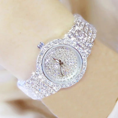 BS Women Watch Famous Luxury Brands Diamond Ladies Wrist Watches Female Small Wristwatch Rose Gold Watch Women Montre Femme 2022