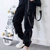 Women Cargo Pants 2023 Harem Pants Fashion Punk Pockets Jogger Trousers With Chain Harajuku Elastics High Waist Streetwear