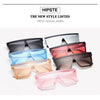 15 colors Flat Top Sunglasses Men Women Brand Designer Square Shades Gradient Sun Glasses Men Cool One Piece UV400 Mirror