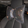 1PC Diamond Crystal Bowknot Car Neck Pillow Rhinestone Auto Headrest Seat Support Waist Pillows Bling Car Accessories for Women