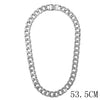 Caraquet Punk Hip Hop Cuban Link Chain Choker Necklace Iced Out Rapper Crystal Necklace Fashion Bling Rhinestone Jewelry Gift