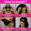 Headband Wig Human Hair Kinky Curly MYLOCKME No Glue Full Machine Made Brazilian Remy Human Hair Wigs For Women 180% Density