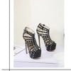 2024 New Summer Platform High Heels Sandals Women Sexy Peep Toe Pumps Fashion Rivet Decoration Ladies Party Pole Dance Shoes