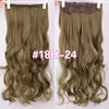 DinDong Clips In Hair Extensions 32Inch Synthetic Wavy 210G Premium Heat Resistant Hair 613# Blonde Brown 19 Colors Available