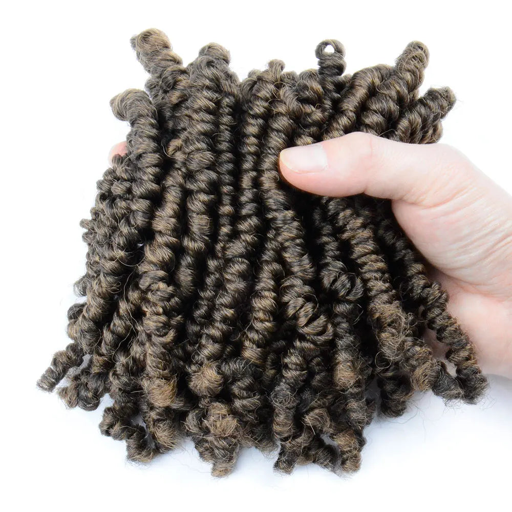 Bob Spring Twist Hair Prelooped Crochet Hair Braids 6 Inch synthetic Short passion twist hair pre twisted By Flyteng