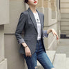 HIGH QUALITY Fashion 2020 Design Blazer Jacket Women's Green Black Blue Solid Tops For Office Lady Wear Size S-4XL