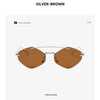 Rimless Diamond Sunglasses Square Women Men Retro Sun Glasses Brand Designer Eyewear UV400 Shades Oculos Female Gafas