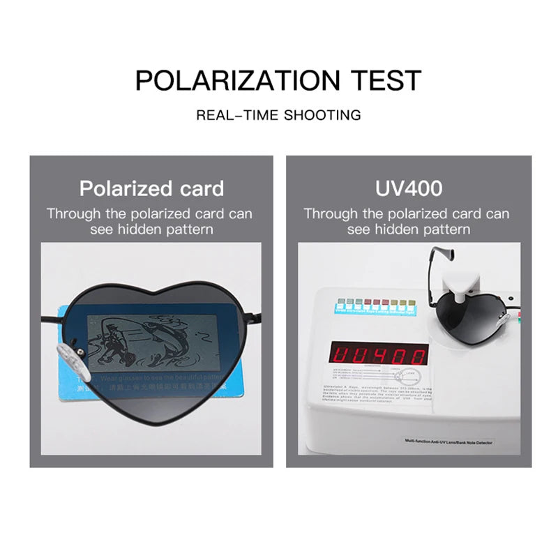 RUOBO Love Heart Shaped Polarized Sunglasses Women Men Sweet Design Eyewear Party Sun Glasses Outdoor Goggle UV400 Oculos De Sol