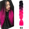 24'' 100G Synthetic Jumbo Braiding Hair Ombre Rainbow Hair Extensions Festival Jumbo Crochet Hair Weaving Box Braids Hairpieces