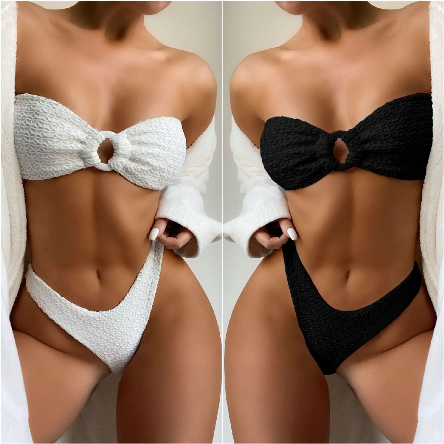 2022 Summer New Bathing Suit Strapless Ladies Swimwear Sexy Bikini With Cover Luxury Swimwear